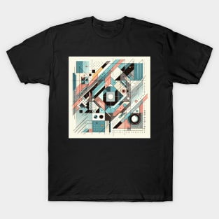 Geometric Harmony: Bold and Minimalist Fusion T-Shirt